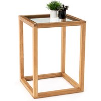 Adonis Oak & Glass Side Table - Retrocow