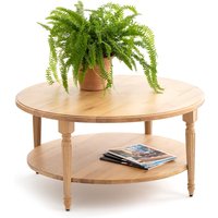 Baudry Round Solid Oak Coffee Table - Retrocow