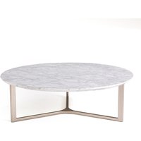 Cristeal White Marble & Metal Coffee Table - Retrocow