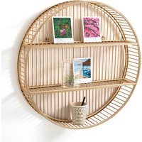 Hadga 60cm Round Bamboo Wall Shelf - Retrocow