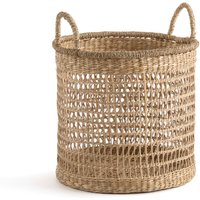 Kezia Rund Woven Grass Openwork Basket - Retrocow