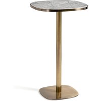 Lixfeld White Marble & Metal High Table - Retrocow