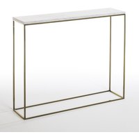 Mahaut Aged Brass & Marble Console Table - Retrocow