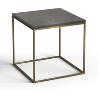 Mahaut Marble & Aged Brass Side Table - Retrocow