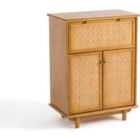 Orient Pine and Cane Bar Cabinet - Retrocow