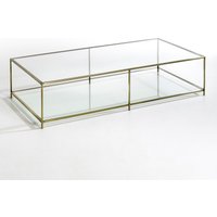 Sybil Rectangular Coffee Table in Tempered Glass - Retrocow