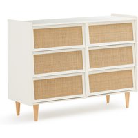Taga Cane Front Chest of 6 Drawers - Retrocow