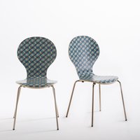 Set of 2 Watford Stackable Patterned Chairs - Retrocow